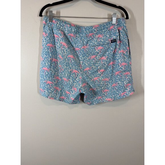 Chubbies Blue Flamingo Swim Trunks M The Domingos Are For Flamingos 5.5 Inseam - Picture 5 of 8